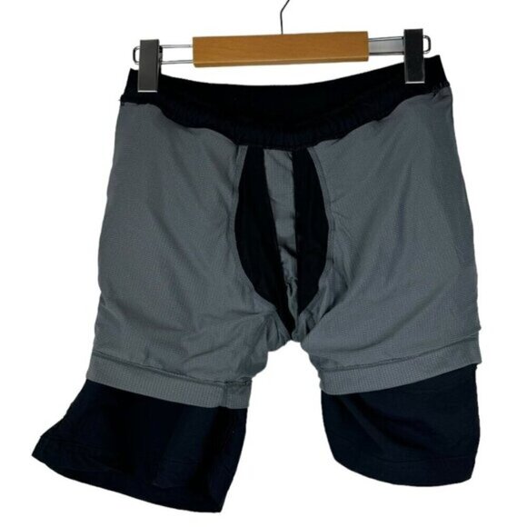 Saxx Cannonball 2N1 Shorts Mens Hybrid Black Ballpark Pouch Gym Brief Liner US S - Picture 3 of 9